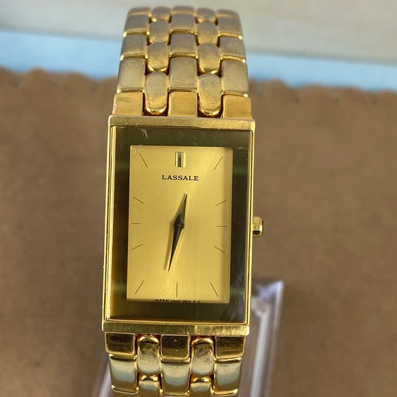 18 Karat Heavy Gold Plated Lassale by Seiko Watch